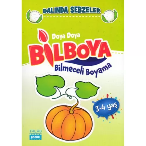 Dalında Sebzeler - Doya Doya Bilboya Bimeceli Boyama (3-4 Yaş) - Kolektif - Talas Yayınları