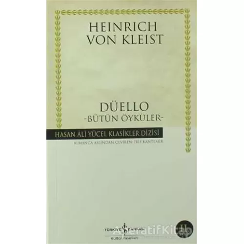 Düello - H. Von Kleist - İş Bankası Kültür Yayınları