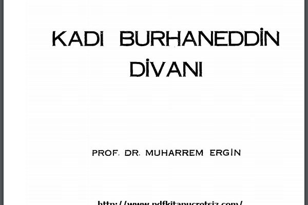 Photo of Kadı Burhaneddin Divanı -Muharrem Ergin – PDF, E-Kitap İndir