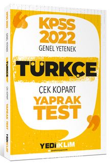 2022 KPSS Lisans Genel Yetenek Türkçe Çek Kopart Yaprak Test
