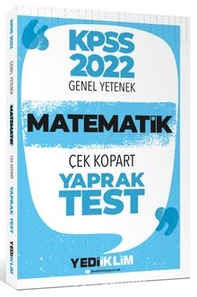 2022 KPSS Lisans Genel Yetenek Matematik Çek Kopart Yaprak Test