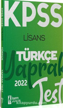 2022 KPSS Lisans Genel Kültür Türkçe Yaprak Test