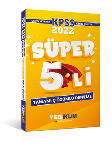 2022 KPSS Genel Yetenek Genel Kültür Tamamı Çözümlü Süper 5'li Deneme