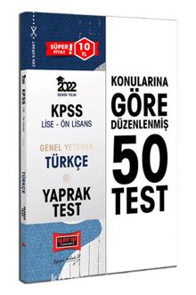 Photo of 2022 KPSS Lise Ön Lisans Genel Yetenek Türkçe Yaprak Test Pdf indir