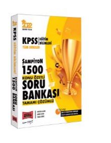 2022 KPSS Eğitim Bilimleri Tüm Dersler Şampiyon 1500 Tamamı Çözümlü Konu Özetli Soru Bankası