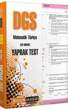 2022 DGS Matematik-Türkçe Çek Kopar Yaprak Test