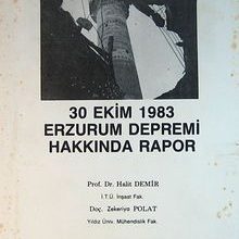 Photo of 30 Ekim 1983 Erzurum Depremi Hakkında Rapor (1-I-22) Pdf indir