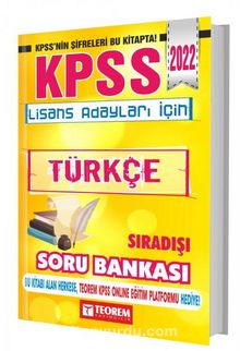 2022 KPSS Lisans Sıradışı Türkçe Soru Bankası
