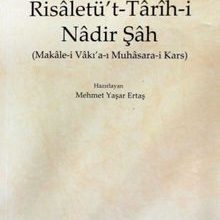Photo of Risaletü’t-Tarih-i Nadir Şah (Makale-i Vakı’a-ı Muhasara-i Kars) Pdf indir