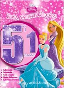 Disney Prensesler 5'i 1 Arada Boya Yapıştır Çöz