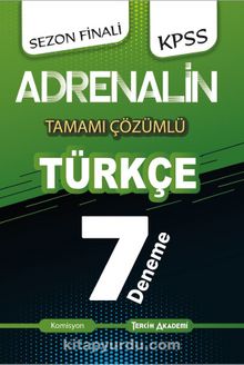 2021 KPSS Adrenalin Türkçe Tamamı Çözümlü 7 Deneme